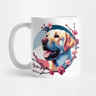 Labrador Retriever Blossoms in Spring Cherry Bliss Mug